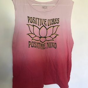 Pink ombré muscle tee